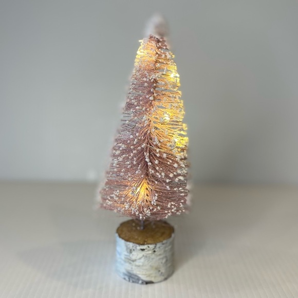 Cracker Barrel Light Up Christmas Bottle Brush Tree Pink - 1 In Box - Picture 8 of 12